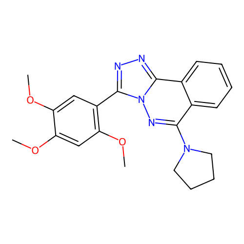 1,2,4-Triazolo(3,4-a)phthalazine, 6-(1-pyrrolidinyl)-3-(2,4,5-trimethoxyphenyl)- structure
