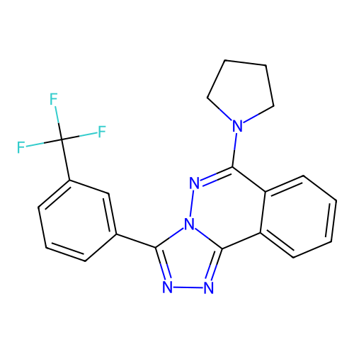 1,2,4-Triazolo(3,4-a)phthalazine, 6-(1-pyrrolidinyl)-3-(3-(trifluoromethyl)phenyl)- structure