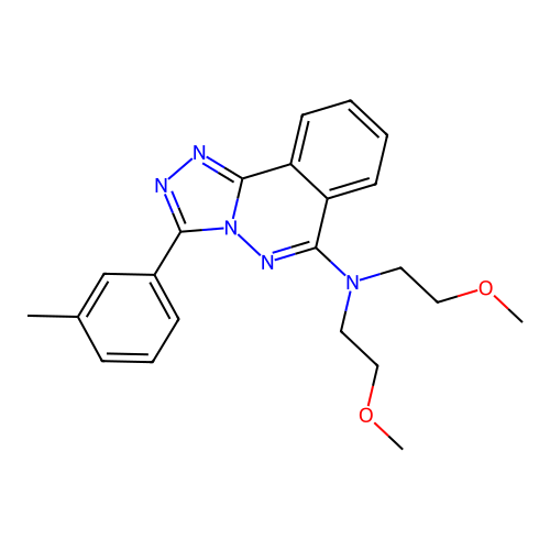1,2,4-Triazolo(3,4-a)phthalazin-6-amine, N,N-bis(2-methoxyethyl)-3-(3-methylphenyl)- structure