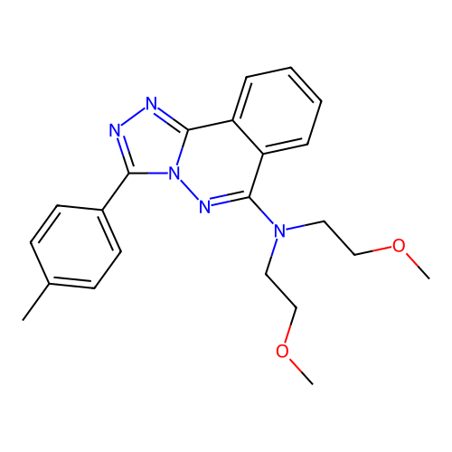1,2,4-Triazolo(3,4-a)phthalazin-6-amine, N,N-bis(2-methoxyethyl)-3-(4-methylphenyl)- structure