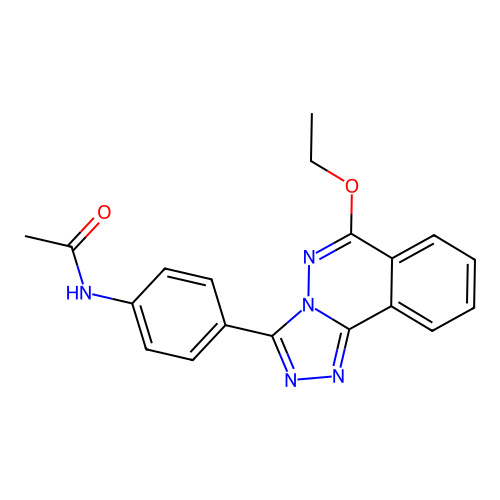 Acetamide, N-(4-(6-ethoxy-1,2,4-triazolo(3,4-a)phthalazin-3-yl)phenyl)- structure
