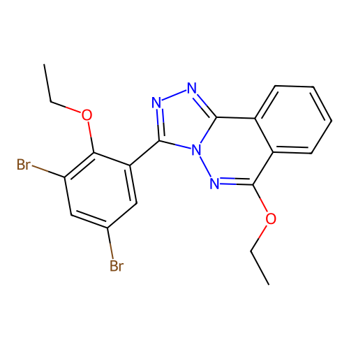 1,2,4-Triazolo(3,4-a)phthalazine, 3-(3,5-dibromo-2-ethoxyphenyl)-6-ethoxy- structure