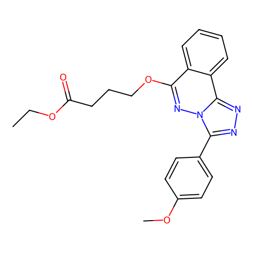 Butanoic acid, 4-((3-(4-methoxyphenyl)-1,2,4-triazolo(3,4-a)phthalazin-6-yl)oxy)-, ethyl ester structure