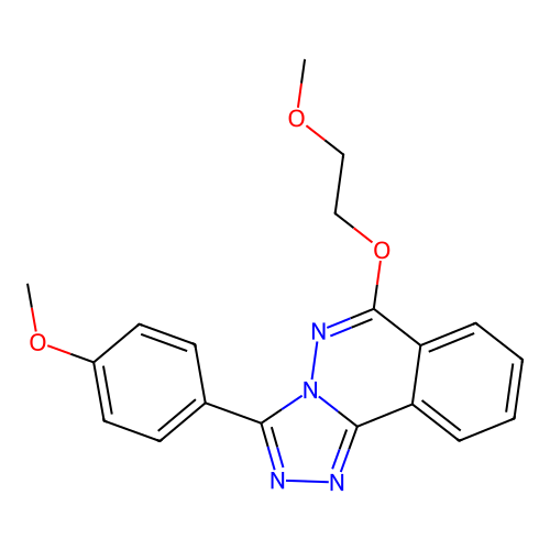 1,2,4-Triazolo(3,4-a)phthalazine, 6-(2-methoxyethoxy)-3-(4-methoxyphenyl)- structure