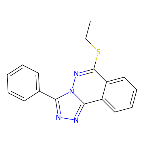 1,2,4-Triazolo(3,4-a)phthalazine, 6-(ethylthio)-3-phenyl- structure