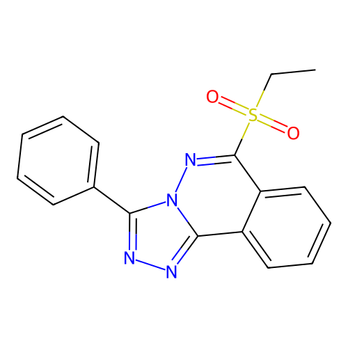 1,2,4-Triazolo(3,4-a)phthalazine, 6-(ethylsulfonyl)-3-phenyl- structure