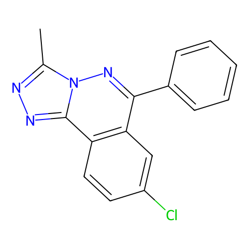 1,2,4-Triazolo(3,4-a)phthalazine, 8-chloro-3-methyl-6-phenyl- structure