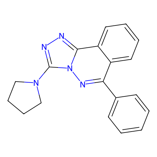 1,2,4-Triazolo(3,4-a)phthalazine, 6-phenyl-3-(1-pyrrolidinyl)- structure