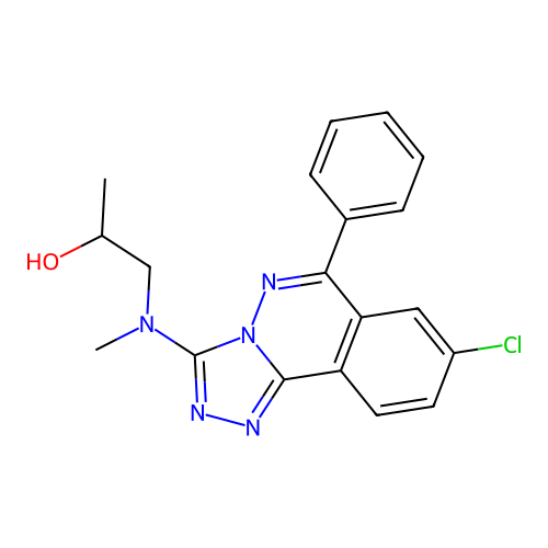 1-((8-Chloro-6-phenyl-1,2,4-triazolo(3,4-a)phthalazin-3-yl)methylamino)-2-propanol structure