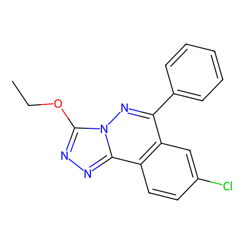 1,2,4-Triazolo(3,4-a)phthalazine, 8-chloro-3-ethoxy-6-phenyl- structure