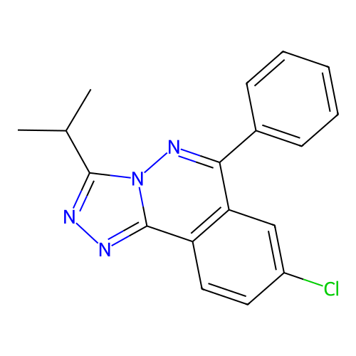 1,2,4-Triazolo(3,4-a)phthalazine, 8-chloro-3-(1-methylethyl)-6-phenyl- structure