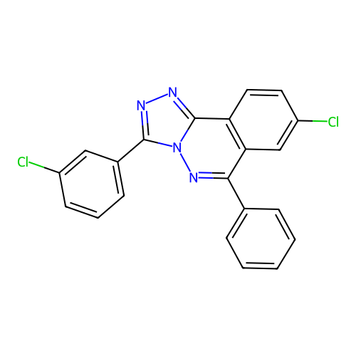 1,2,4-Triazolo(3,4-a)phthalazine, 8-chloro-3-(3-chlorophenyl)-6-phenyl- structure