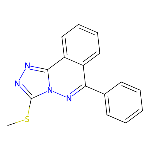 1,2,4-Triazolo(3,4-a)phthalazine, 3-(methylthio)-6-phenyl- structure