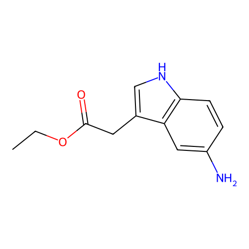 ethyl 2-(5-amino-1H-indol-3-yl)acetate structure