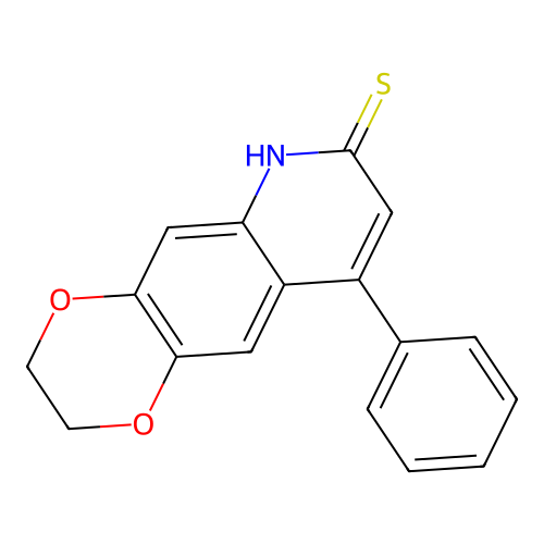 9-phenyl-2H,3H-[1,4]dioxino[2,3-g]quinoline-7-thiol structure