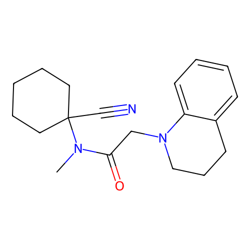 N-(1-cyanocyclohexyl)-N-methyl-2-(1,2,3,4-tetrahydroquinolin-1-yl)acetamide structure
