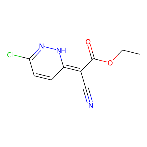 ethyl (2Z)-(6-chloropyridazin-3(2H)-ylidene)(cyano)ethanoate structure