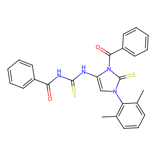 N-[[3-benzoyl-1-(2,6-dimethylphenyl)-2-sulfanylideneimidazol structure