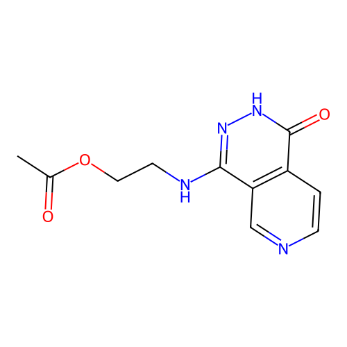 2-[(1-oxo-2H-pyrido[3,4-d]pyridazin-4-yl)amino]ethyl acetate structure