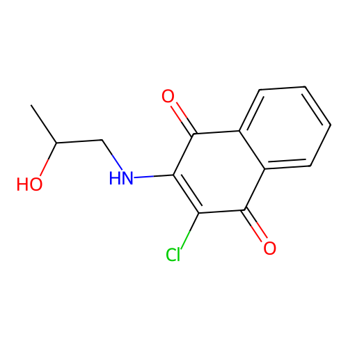 2-Chloro-3-[(2-hydroxypropyl)amino]naphthoquinone structure