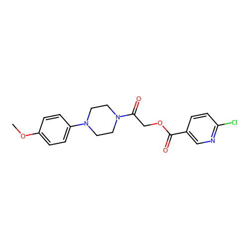 2-[4-(4-Methoxyphenyl)piperazin-1-yl]-2-oxoethyl 6-chloropyridine-3-carboxylate structure