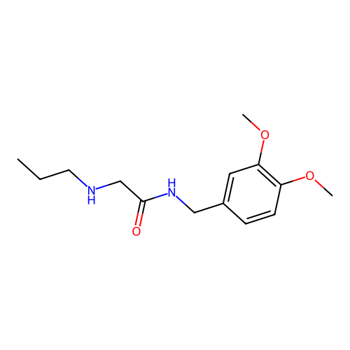 N-[(3,4-dimethoxyphenyl)methyl]-2-(propylamino)acetamide structure