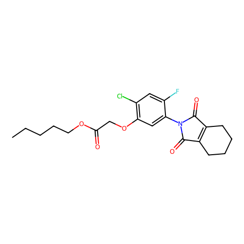 Flumiclorac-pentyl structure