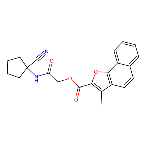 [(1-Cyanocyclopentyl)carbamoyl]methyl 3-methylnaphtho[1,2-b]furan-2-carboxylate structure