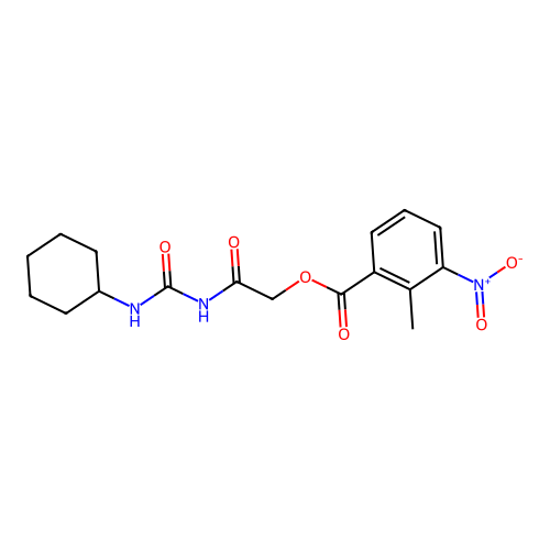 [2-(Cyclohexylcarbamoylamino)-2-oxoethyl] 2-methyl-3-nitrobenzoate structure