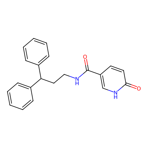 N-(3,3-diphenylpropyl)-6-oxo-1,6-dihydropyridine-3-carboxamide structure