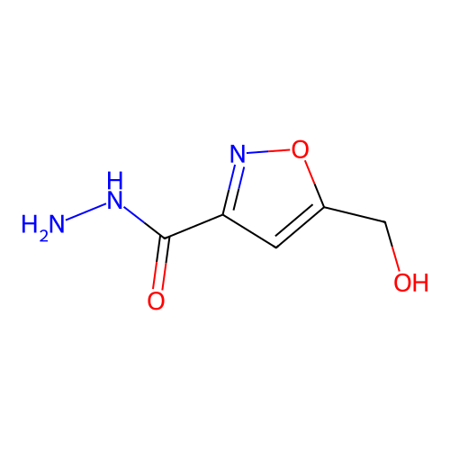 5-(Hydroxymethyl)-1,2-oxazole-3-carbohydrazide structure