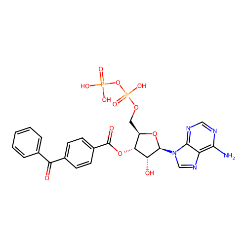 3'-O-(4-Benzoyl)benzoyladenosine diphosphate structure
