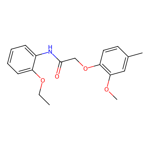 N-(2-ethoxyphenyl)-2-(2-methoxy-4-methylphenoxy)acetamide structure