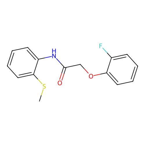 2-(2-fluorophenoxy)-N-[2-(methylsulfanyl)phenyl]acetamide structure