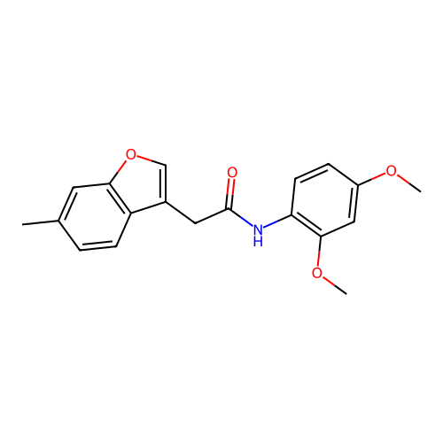 N-(2,4-dimethoxyphenyl)-2-(6-methyl-1-benzofuran-3-yl)acetamide structure