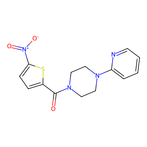 (5-Nitrothiophen-2-yl)-(4-pyridin-2-ylpiperazin-1-yl)methanone structure