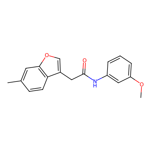 N-(3-methoxyphenyl)-2-(6-methyl-1-benzofuran-3-yl)acetamide structure