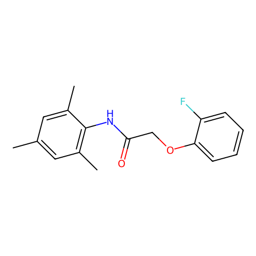 2-(2-fluorophenoxy)-N-(2,4,6-trimethylphenyl)acetamide structure