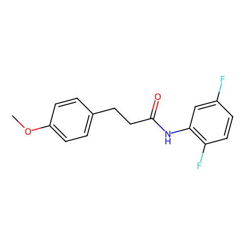 N-(2,5-difluorophenyl)-3-(4-methoxyphenyl)propanamide structure