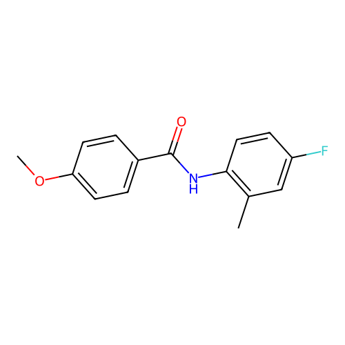 N-(4-fluoro-2-methylphenyl)-4-methoxybenzamide structure