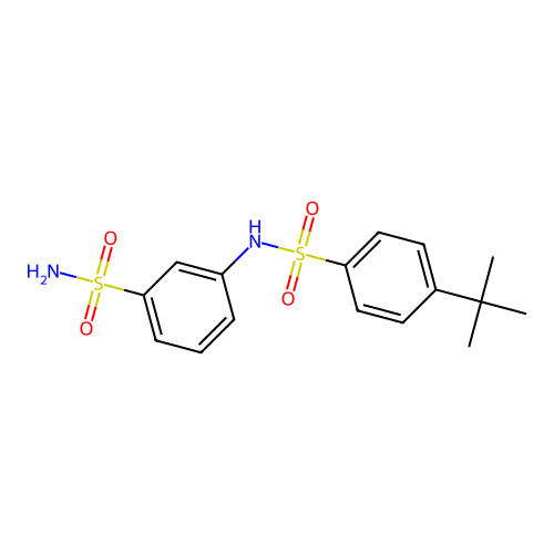 4-tert-butyl-N-(3-sulfamoylphenyl)benzene-1-sulfonamide structure