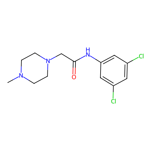 N-(3,5-dichlorophenyl)-2-(4-methyl-1-piperazinyl)acetamide structure