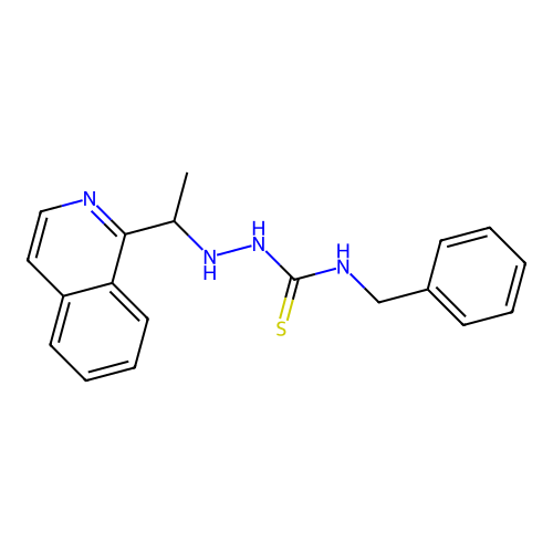 Hydrazinecarbothioamide, 2-[1-(1-isoquinolinyl)ethyl]-N-(phenylmethyl)- structure