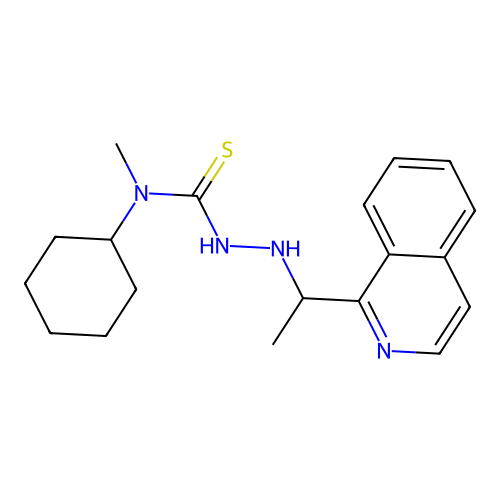 1-Cyclohexyl-3-(1-isoquinolin-1-ylethylamino)-1-methylthiourea structure