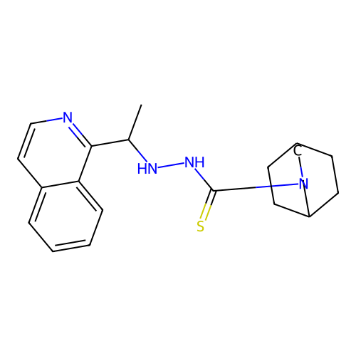 N'-(1-isoquinolin-1-ylethyl)-3-azabicyclo[3.2.2]nonane-3-carbothiohydrazide structure
