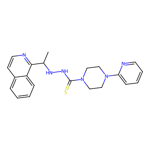 N'-(1-Isoquinolin-1-ylethyl)-4-pyridin-2-ylpiperazine-1-carbothiohydrazide structure