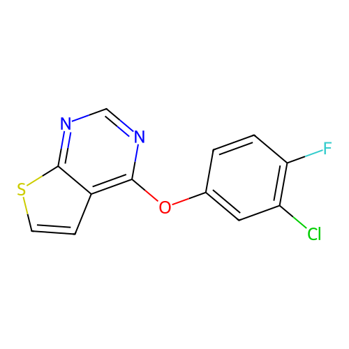 4-(3-Chloro-4-fluorophenoxy)thieno[2,3-d]pyrimidine structure