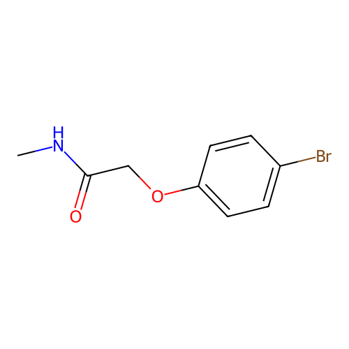2-(4-bromophenoxy)-N-methylacetamide structure