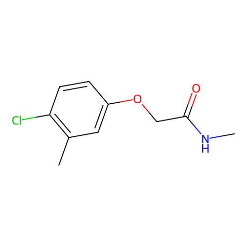 2-(4-chloro-3-methylphenoxy)-N-methylacetamide structure