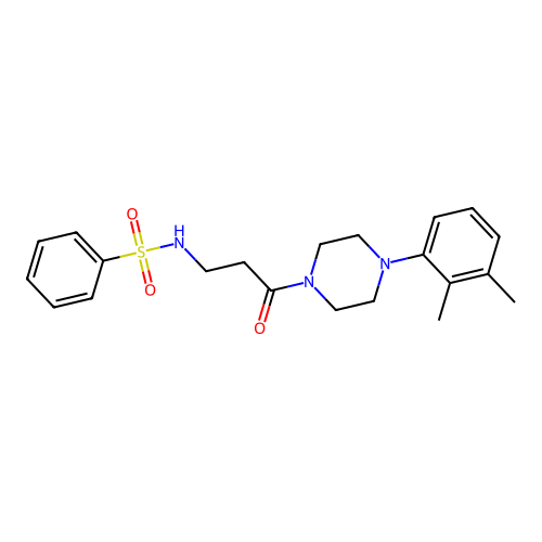 N-[3-[4-(2,3-dimethylphenyl)piperazin-1-yl]-3-oxopropyl]benzenesulfonamide structure